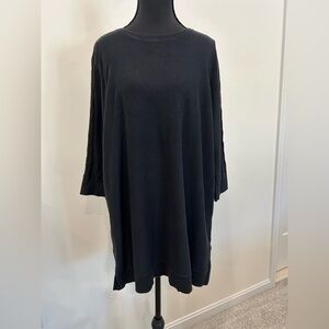 Lands' End Classic Black Tunic Sweater